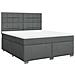 Giroletto a Molle con Materasso Grigio Scuro 180x200 cm Tessuto - Foto miniatura 3