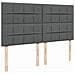 Giroletto a Molle con Materasso Grigio Scuro 180x200 cm Tessuto - Foto miniatura 7