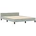 Struttura Letto Grigio Chiaro 140x200 cm Velluto - Foto miniatura 1