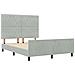Struttura Letto Grigio Chiaro 140x200 cm Velluto - Foto miniatura 4