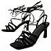 Sandalo Con Tacco Sandal8 Nero Nero Materiale Sintetico - Foto miniatura 1