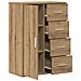 Sideboard in Quercia Artigianale 60x31x84 cm in Legno Ingegnerizzato - Foto miniatura 1