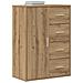 Sideboard in Quercia Artigianale 60x31x84 cm in Legno Ingegnerizzato - Foto miniatura 3