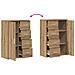 Sideboard in Quercia Artigianale 60x31x84 cm in Legno Ingegnerizzato - Foto miniatura 8