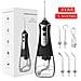 Idropulsore Elettrico Portatile Ricaricabile Usb Con 5 Ugelli Per Pulizia Orale Black - Foto miniatura 1