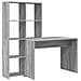 Scrivania Grigio sonoma 138.5 x 55 x 143 cm Legno multistrato - Foto miniatura 1