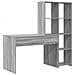 Scrivania Grigio sonoma 138.5 x 55 x 143 cm Legno multistrato - Foto miniatura 6