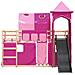 Letto a Castello con Scivolo e Tende Rosa 80x200 cm - Foto miniatura 7