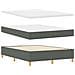 Letto a molle con materasso Grigio scuro 140 x 200 cm Tessuto - Foto miniatura 7