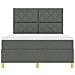 Letto a molle con materasso Grigio scuro 140 x 200 cm Tessuto - Foto miniatura 8