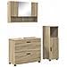 Set di mobili per il bagno con cassetto 3 pcs rovere sonoma - Foto miniatura 1