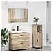 Set di mobili per il bagno con cassetto 3 pcs rovere sonoma - Foto miniatura 2