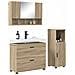Set di mobili per il bagno con cassetto 3 pcs rovere sonoma - Foto miniatura 3