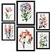Set Di 6 Stampe Hibiscus Stampe Naturalistiche E Botaniche A Colori Con Motivi Floreali Su Sfondi Bianchi Puri Design D'interni A3 & A4 Senza Cornice - Foto miniatura 1