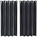 Tende con tende 2 pcs Grigio scuro 140 x 175 cm Velluto - Foto miniatura 1