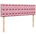 Struttura Letto Pouf con Materassi Rosa 160x200 cm Velluto - Foto miniatura 9