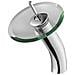 Rubinetto per lavabo da bagno, Blackswan, Cascada tipo M61, modello cromato /vetro, misura 27,5 cm - Foto miniatura 1