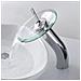 Rubinetto per lavabo da bagno, Blackswan, Cascada tipo M61, modello cromato /vetro, misura 27,5 cm - Foto miniatura 4