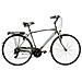 Bici Da Uomo City Bike Telaio In Alluminio Bicicletta Misura 28 Linea Ego Cambio 21v Ego21v Completa Di Accessori E Luci A Led - 52 Titanio Verde Lime - Foto miniatura 1