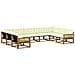 Set di divani da esterno con cuscino 9 pcs Naturale e Crema - Foto miniatura 1