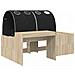 Letto con Tunnel 3 pz Rovere Artigianale e Nero - Foto miniatura 3