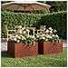 Vaso da giardino 2 pz Ruggine 40 x 40 x 30 cm Acciaio Corten - Foto miniatura 2