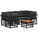 Set di divani da esterno 7 pz Nero e Grigio scuro polyrattan - Foto miniatura 1