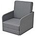 Poltrona Letto In Tessuto 59,5x72x72,5 Cm Grigio Chiaro - Foto miniatura 1