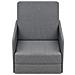 Poltrona Letto In Tessuto 59,5x72x72,5 Cm Grigio Chiaro - Foto miniatura 2