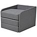 Poltrona Letto In Tessuto 59,5x72x72,5 Cm Grigio Chiaro - Foto miniatura 3