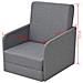 Poltrona Letto In Tessuto 59,5x72x72,5 Cm Grigio Chiaro - Foto miniatura 6