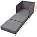 Poltrona Letto In Tessuto 59,5x72x72,5 Cm Grigio Chiaro - Foto miniatura 7