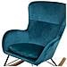 Poltrona A Dondolo In Velluto Blu Marino Ellan - Foto miniatura 20