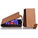 Custodia Compatibile Con Nokia Lumia 925 In Marrone Cioccolata - Coperchio Protettivo In Design Flip Realizzato In Similpelle Testurizzata - Foto miniatura 1