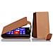Custodia Compatibile Con Nokia Lumia 925 In Marrone Cioccolata - Coperchio Protettivo In Design Flip Realizzato In Similpelle Testurizzata - Foto miniatura 3