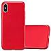 Custodia Compatibile Con Apple Iphone Xs Max In Rosso Metallico - Coperchio Protettivo In Silicone Tpu Flessibile - Foto miniatura 1