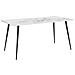Tavolo Da Pranzo Effetto Marmo Bianco E Nero 160 X 80 Cm Santiago - Foto miniatura 9