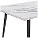 Tavolo Da Pranzo Effetto Marmo Bianco E Nero 160 X 80 Cm Santiago - Foto miniatura 11