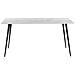 Tavolo Da Pranzo Effetto Marmo Bianco E Nero 160 X 80 Cm Santiago - Foto miniatura 2