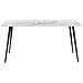 Tavolo Da Pranzo Effetto Marmo Bianco E Nero 160 X 80 Cm Santiago - Foto miniatura 7