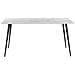 Tavolo Da Pranzo Effetto Marmo Bianco E Nero 160 X 80 Cm Santiago - Foto miniatura 6