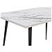 Tavolo Da Pranzo Effetto Marmo Bianco E Nero 160 X 80 Cm Santiago - Foto miniatura 10