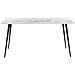 Tavolo Da Pranzo Effetto Marmo Bianco E Nero 160 X 80 Cm Santiago - Foto miniatura 8
