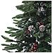 Albero Di Natale Artificiale Cosparso Di Neve 120 Cm Verde Denali - Foto miniatura 5