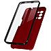 Cover Oppo Reno 5 5g E Find X3 Lite Retro Rigido E Fronte Flessibile - Rossa - Foto miniatura 1