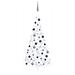 Set Albero Natale Artificiale a Metà LED e Palline Bianco 240cm - Foto miniatura 1