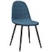 Sedie da Pranzo 4 pz Blu in Velluto - Foto miniatura 3
