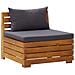 Divano Da Giardino A 2 Posti E Cuscini Legno Massello Di Acacia - Foto miniatura 3