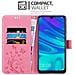 Cadorabo Custodia Compatibile Con Honor 10 Lite/p Smart 2019 In Rosa Fiore - Coperchio Protettivo In Design Floreale Con Chiusura Magnetica, Funzione Stand E Slot Per Carte - Foto miniatura 3