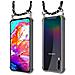 Catena Di Telefoni Cellulari Compatibile Con Samsung Galaxy A70 In Camouflage - Coperchio Protettivo In Silicone Con Anelli D'argento, Cinturino In Corda E Custodia Staccabile - Foto miniatura 7